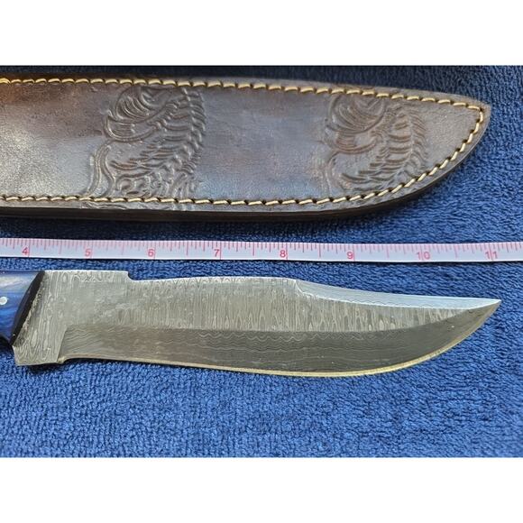 Hunting Bowie Knife 11 Inch, Custom Made Forged Damascus Blade LMK Knives #8039 - Picture 2 of 7